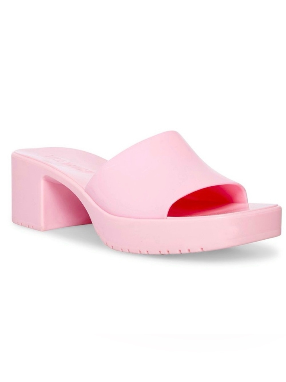 Madden Girl Pink Slide Block Heel Sandal Size 10